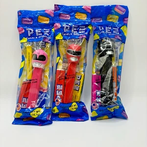 PEZ Power Ranger Set of 3 -Black, Red & Pink NEW - Picture 1 of 4