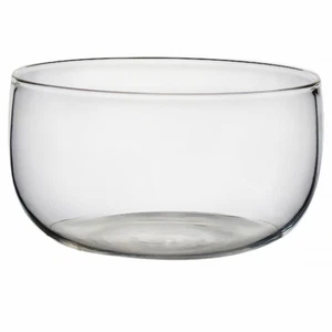 Salad Bowl Serving Transparent Glass Decorative Fruit Clear Dessert - Picture 1 of 12
