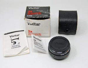 Lente MC C/FD FL-FO Vivitar de colección para Canon 2X en caja + estuche de colección - Imagen 1 de 15