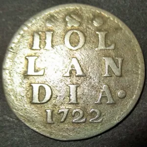 COA Silver 1722 Colonial Old Dutch Colonial New York Dime Utrecht Mint Lion Dime - Picture 1 of 4