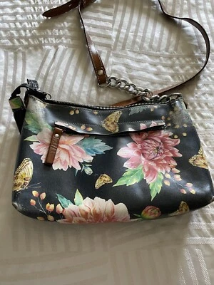 Bolso Bandolera Floral Colección Cavalcanti Cuero Genuino Foto 1 de 4