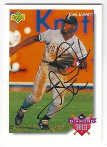 CARL EVERETT FORT LAUDERDALE YANKEES SIGNED CARD METS RED SOX ASTROS WHITE SOX - Picture 1 of 1