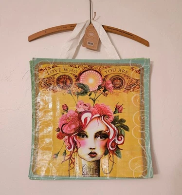 PAPAYA! Bolso de Mano Art Market Shopper Nuevo con Etiquetas Rosa Love Who You Are Anahata Katkin Foto 1 de 4