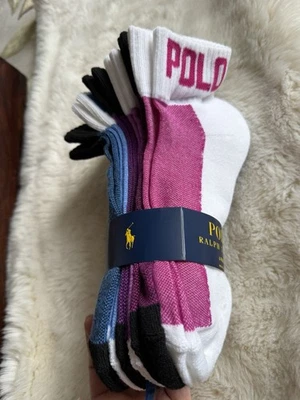 Polo Ralph Lauren 6 pares de calcetines al tobillo paquete de 6 para mujer talla 4-10 multicolor Foto 1 de 4