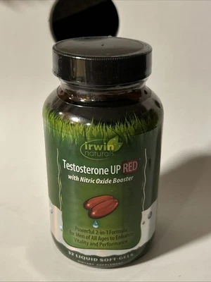 Testosterona UP Rojo con Potenciador de Óxido Nítrico, 32 Cápsulas Blandas Líquidas NUEVO Foto 1 de 3