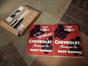 1955 & 1956 Chevrolet Passenger Car Shop Manual Chevy - Foto 1 di 10