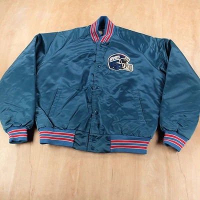 CHALK LINE New York Giants satinado bomber chaqueta a presión MEDIANA de colección años 80 90 hecha en EE. UU. Foto 1 de 4