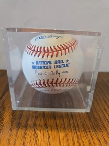 Rawlings Official American League Baseball w/ Display Box Signed - Picture 1 of 6