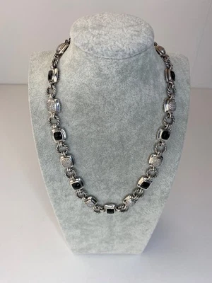 Collar David Yurman Colección Renacentista Vinculado Diamantes y Ónix Foto 1 de 4