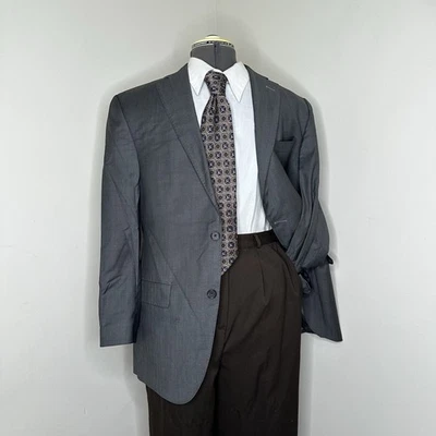 Blazer Abrigo Deportivo Traje Chaqueta Gris 2 Botones Loro Piana Cremieux Para Hombres 39R 43" Foto 1 de 4