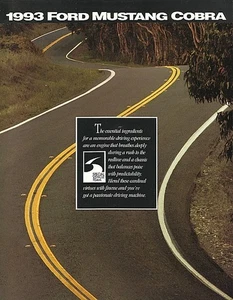 1993 FORD SVT MUSTANG COBRA sales brochure folder US 93 - Picture 1 of 1