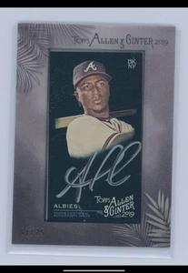 2019 Topps Allen & Ginter X Silver Framed Mini /25 Ozzie Albies #MA-OA Auto - Picture 1 of 2
