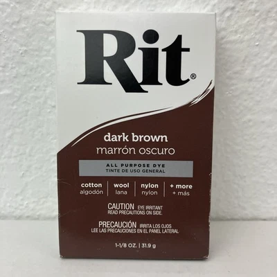 Rit All-Purpose Powder Dye, Dark Brown, 3 Pack, 1.125 oz - Image 1 of 4