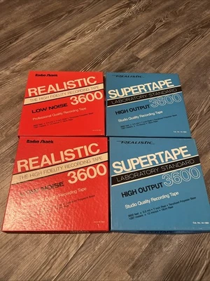 Lot of 4 Used Radio Shack Realistic 3600 7" Reel To Reel Recording Tapes - Image 1 of 4