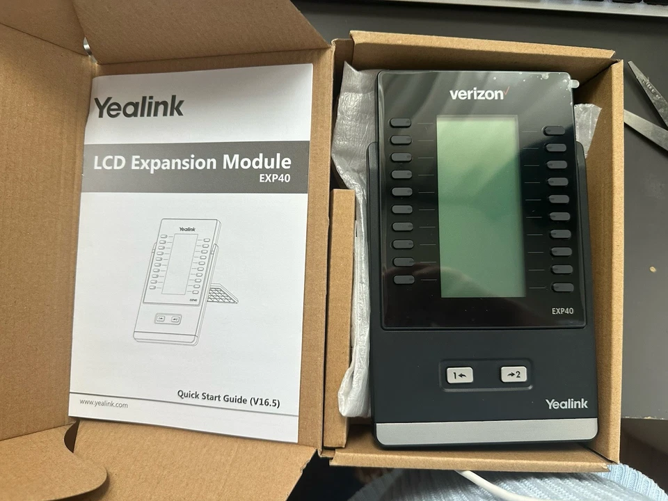 Yealink Verizon EXP40 LCD Expansion Module NEW for SIP-T46S, T46G, T48S, T48G - Image 1 of 2