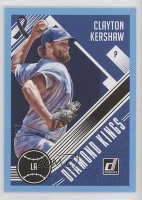 2018 Panini Donruss Diamond Kings Father's Day Ribbon /49 Clayton Kershaw #14 - Image 1 of 2