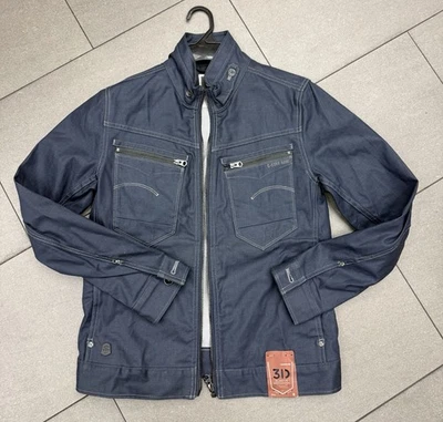 Chaqueta de mezclilla G-Star Raw Riley delgada azul manga 3d talla grande para hombre Foto 1 de 4