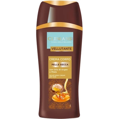 .CLINIANS CREMA CORPO VELLUTANTE OLIO DI ARGAN E MIELE PER PELLI SECCHE 250 Ml