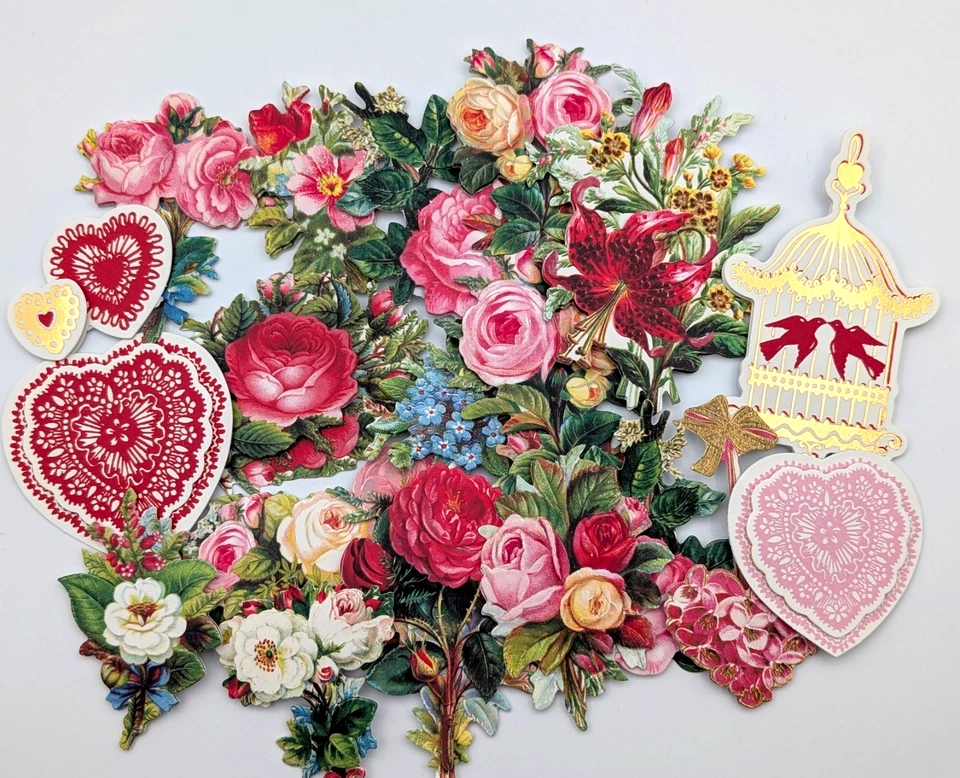 Anna Griffin 19 шт. С ЛЮБОВЬЮ ВАЛЕНТИНКА наклейки - читать доставки сделки! - Изображение 1 из 1