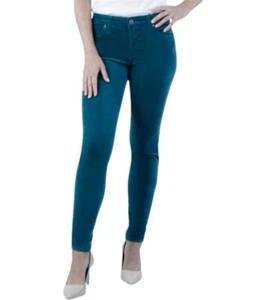 Pantaloni donna Edyson blu teal Hudson skinny in velluto a coste taglia 28 - Foto 1 di 12