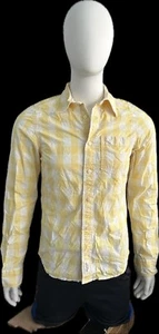 Abercrombie Fitch A&F Hemd Herren Gelb Button Down Medium M mit Logo Neu mit Etikett - Bild 1 von 4