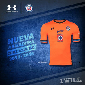 UNDER ARMOUR UA CEMENTEROS CRUZ AZUL THIRD JERSEY 2015/16