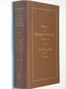 History Henry County Illinois IL genealogy reprint 1877 Cambridge Geneso - Imagen 1 de 1