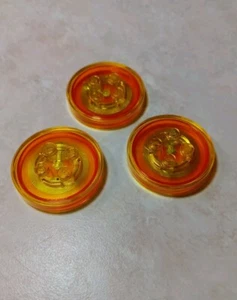 LEGO Dimensions  Set of 3 Orange Yellow Generic for Gadgets Toy Tag Discs - Picture 1 of 2