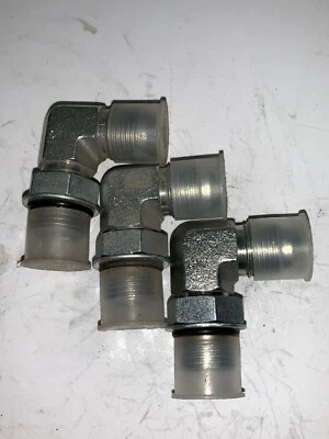 FUI, 90° HYDRAULIC ELBOW, 2501-12-12, 3/4" JIC X 3/4" FNPT, LOT OF 3** - Image 1 of 4