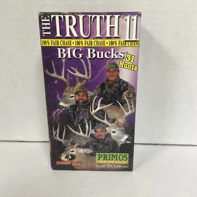 The Truth 11 BIG Bucks 31 Hunts Mossy Oak Primos Hunting Calls (2 VHS) 4 Hours - Image 1 of 3