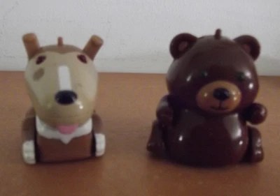 Micropets TOMY 2002 Kuma Brown Bear B50#3 & Bango The Dog - Imagem 1 de 4