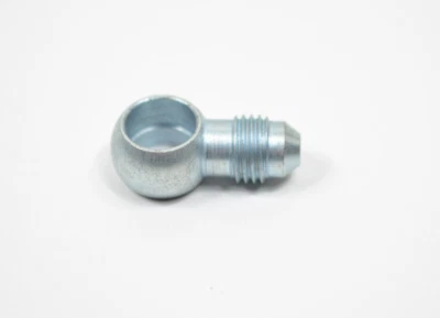 650114 Fragola -4 AN macho a 7/16" Banjo adaptador de freno recto montaje acero Foto 1 de 3