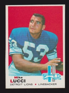 1969 TOPPS FOOTBALL #167  Mike Lucci  Tennessee  DETROIT LIONS  EX-MINT  A - Picture 1 of 2