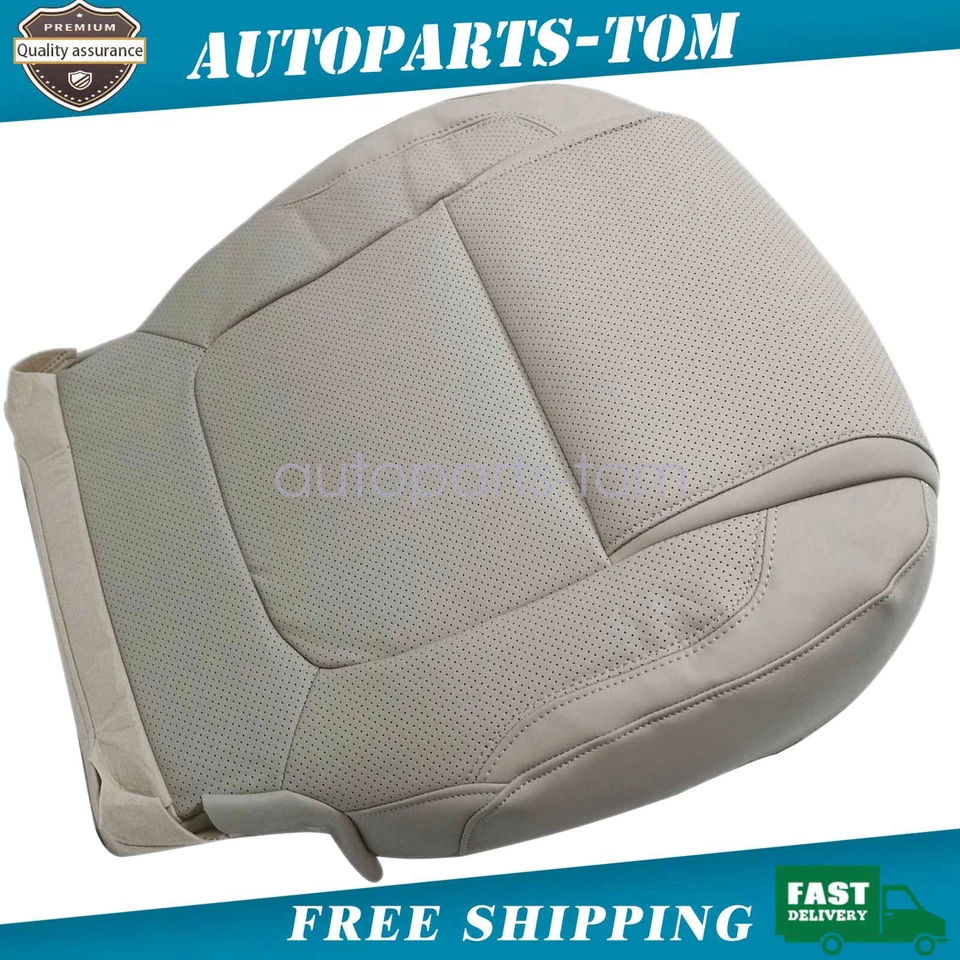 Capa de assento de couro perfurada inferior cinza pedra 2011-15 para Ford Explorer DRIVER - Imagem 1 de 4