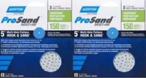 2 Pack - Norton ProSand - 5 Inch Hook & Sand 150 Grit - 6 Discs in Total - Picture 1 of 1