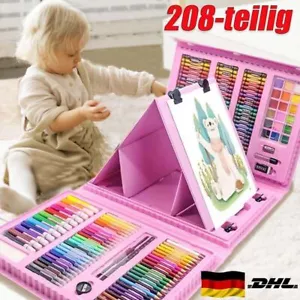 208-tlg Set Malkoffer Malset für Kinder Buntstifte Wasserfarbe Kinderspielzeug - Bild 1 von 15