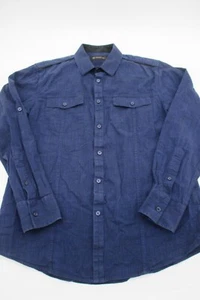INC Men's Blue Long-Sleeved Dress Shirt - M - with Pockets - Picture 1 of 7