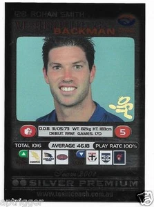 2001 Teamcoach Silver Prize Card (128) Rohan SMITH Western Bulldogs +++ - Bild 1 von 1