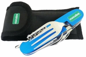 POSATE MULTIUSO PORTATILE: COLTELLO+CUCCHIAIO+FORCHETTA + CUSTODIA (02) - Imagen 1 de 4