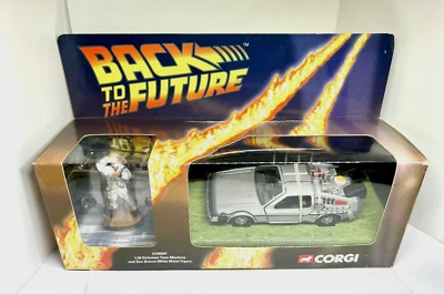 BACK TO THE FUTURE DELOREAN TIME MACHINE AND DOC BROWN CORGI CC0550 1:36 SC - Image 1 of 4