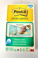 3M Post-It Brand Photo Card Kit 20 4X8 Sheets & Envelopes w/ Software Sealed 