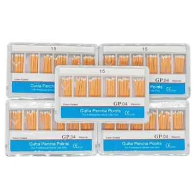 5Box Dental Root Canal Endodontic Treatment Gutta Percha Points Taper .04 15# - Image 1 of 4