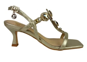 GOLD & GOLD GV58 DECOLLETE DECOLTE SANDALI SCARPE DONNA FIBBIA CHAMPAGNE - Imagen 1 de 1