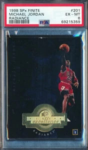 MICHAEL JORDAN 1998-99 UPPER DECK SPX FINITE RADIANCE #/590 PSA 6 CARD #201! - Picture 1 of 2