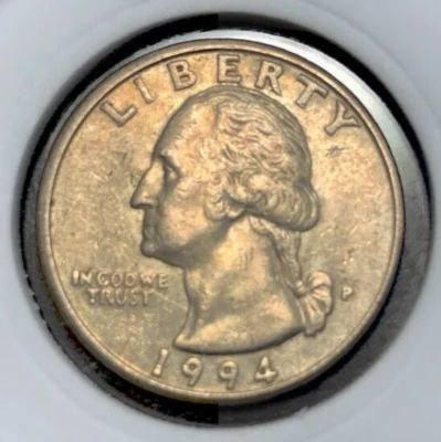 Mint Error Coin Washington Quarter DDO DDR Off Center 1994 Philadelphia mint - Image 1 of 4