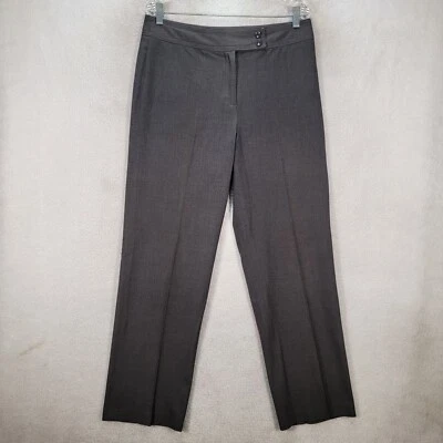 Pantalón recto clásico formal plisado elástico gris para mujer talla 10 Foto 1 de 4