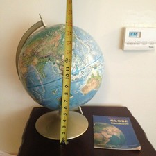 Vintage Rand Mcnally Raised Relief Globe In Original Box Dated 71 General Mills