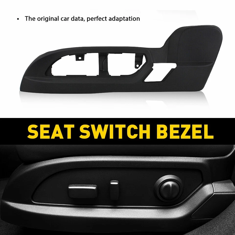 Black Drivers Seat Switch Bezel Trim PP for 2009-16 Traverse Acadia Enclave