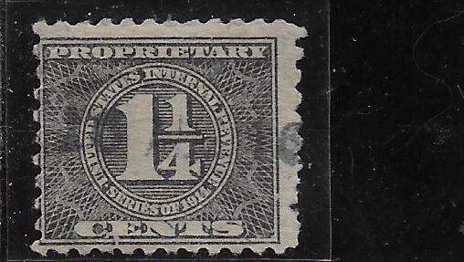 US Scott RB50, 1  1/4Cent Revenue, Proprietary, Used, OG, NH, DLWM, F/VF - Image 1 of 1