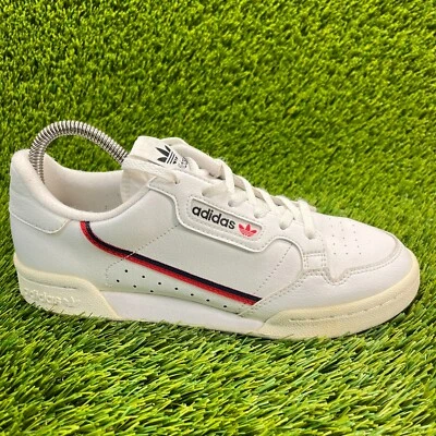 Adidas Continental 80 Low Boys Size 6.5Y White Red Athletic Shoes Sneakers - Image 1 of 4